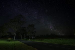 Carney Creek Road with Milkyway arch overhead Carney Creek Road with Milkyway arch overhead